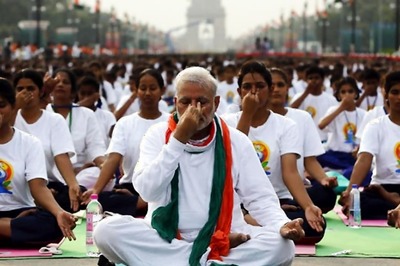 Saffron Carpet Rolled Out For Modi to Mark Yoga Day