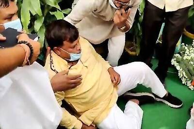 Watch: Madhya Pradesh Minister Pradhuman Tomar Falls From Stage In Gwalior