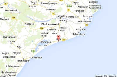 World's biggest sand Jesus at Puri beach