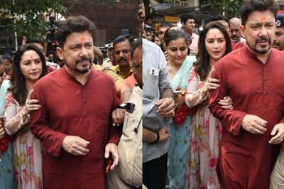 Madhuri Dixit And Dr Shriram Nene Get Mobbed Outside Siddhivinayak Temple As They Offer Prayers; Watch