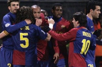 Advantage Barcelona as Henry header levels Lyon tie