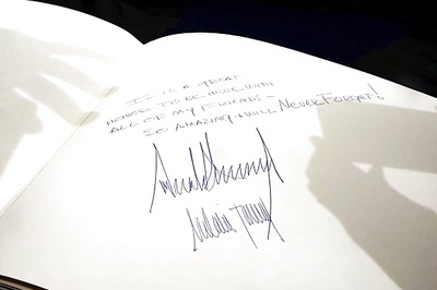 The Way President Trump Signs Guest Books is Different