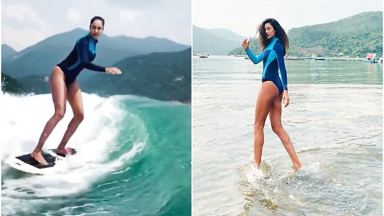 Lisa Haydon Braving Big Waves on Surf Board will Blow Your Mind, Watch Video