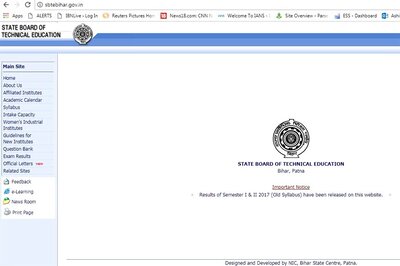 SBTE Results 2017 Declared at sbtebihar.gov.in; Download Now!
