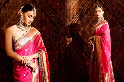 Alia Bhatt Steals The Show In A 'Century Old' Woven Saree At Anant Ambani And Radhika Merchant's Wedding Ceremony