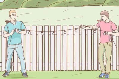 How to Hang String Lights in a Backyard Without Trees