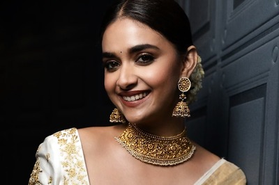 In This Gold Saree, Keerthy Suresh Shines Brighter Than 24 Carats
