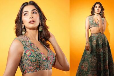 Pooja Hegde Weaves Magic In A Rs 4.14 Lakh Green Floral Embroidered Lehenga