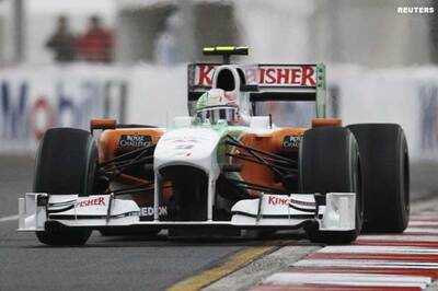 Force India after points in Monza GP